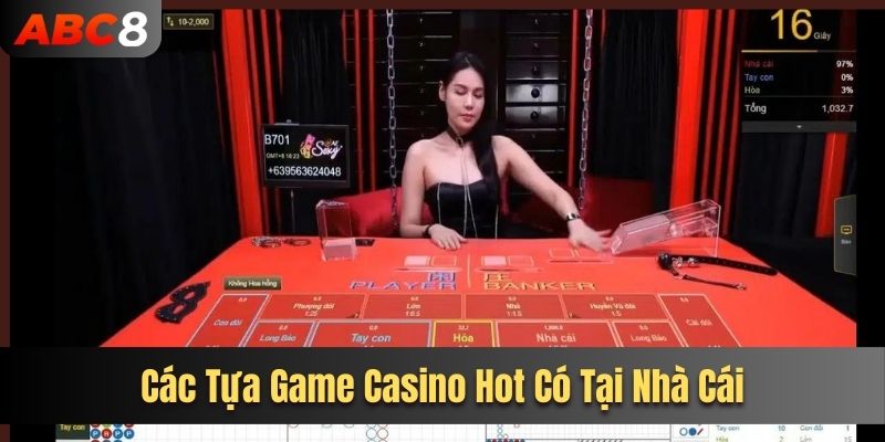 2 sảnh Casino ABC8 nổi bật thu hút hội viên