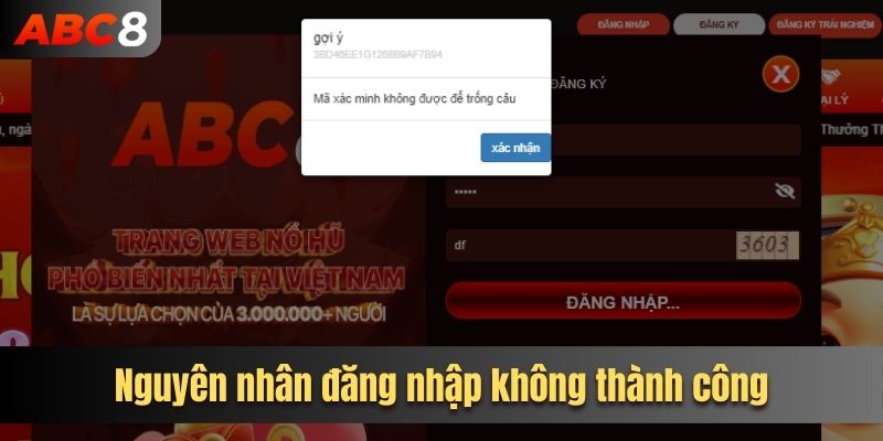 4 nguyên nhân đăng nhập không thành công thường gặp