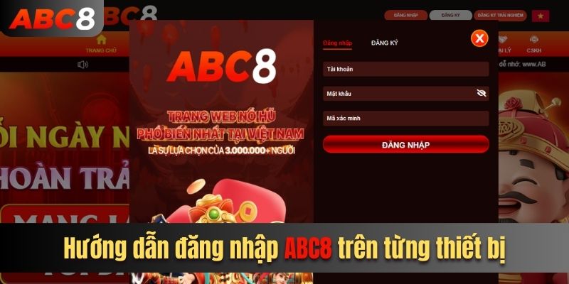 Các bước thao tác truy cập ABC8 trên từng thiết bị